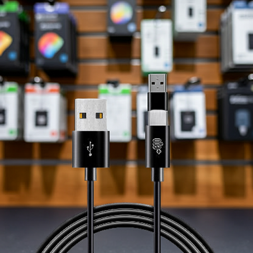 Cavo ricarica usb type c nero 1 metro - MOKO