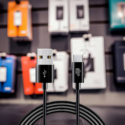 Cavo ricarica usb type c nero 1 metro - MOKO