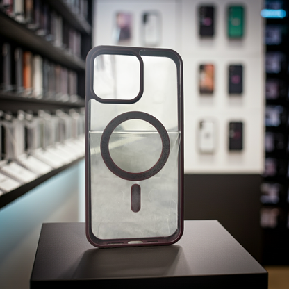 Cover trasparente iPhone 15 Pro Max MagSafe - Borgogna - MOKO