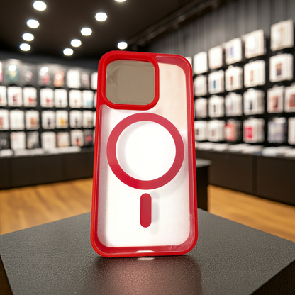 Cover trasparente magsafe Iphone 15 Pro-  rosso - MOKO