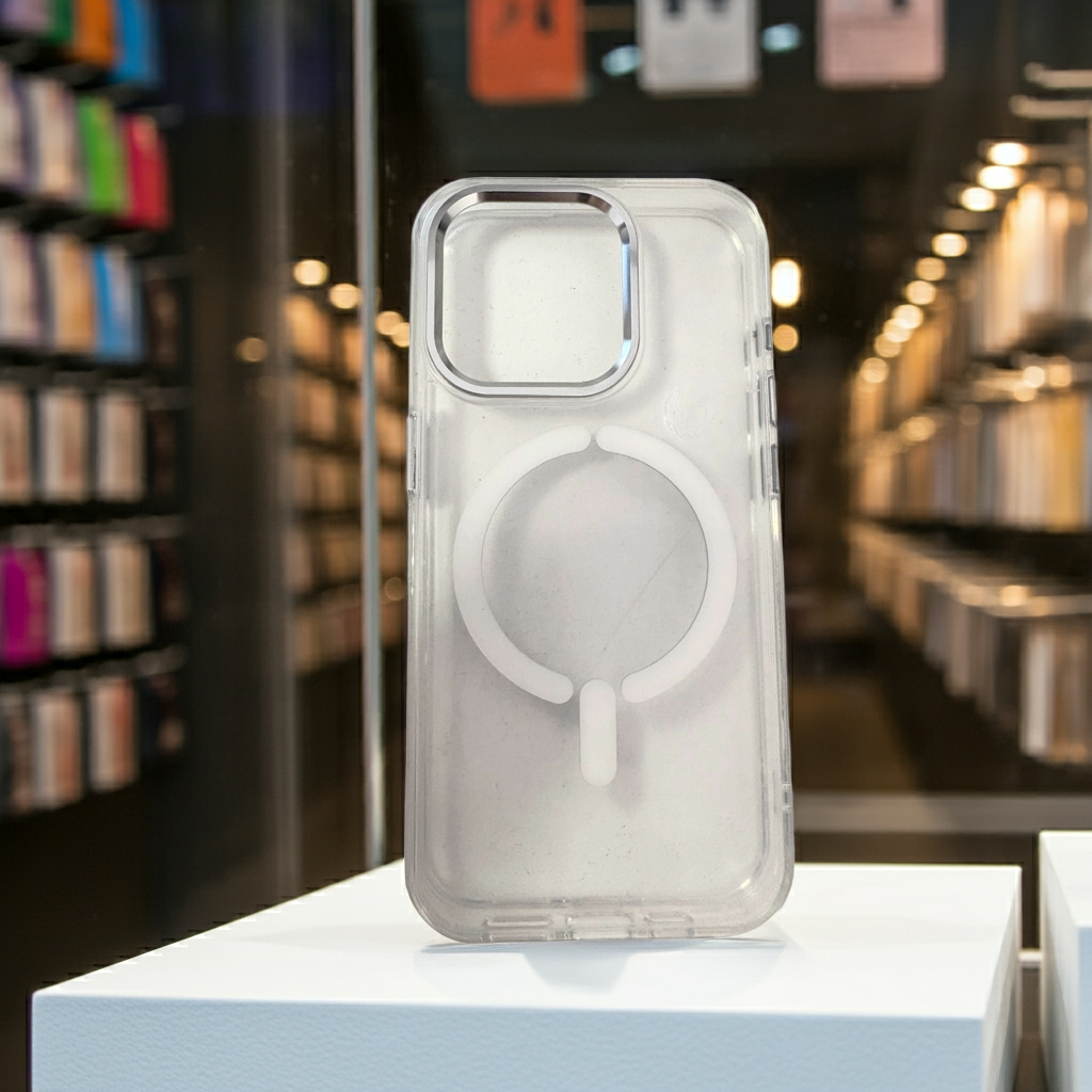 Cover trasparente iPhone 15 Pro MagSafe - Bianco - MOKO