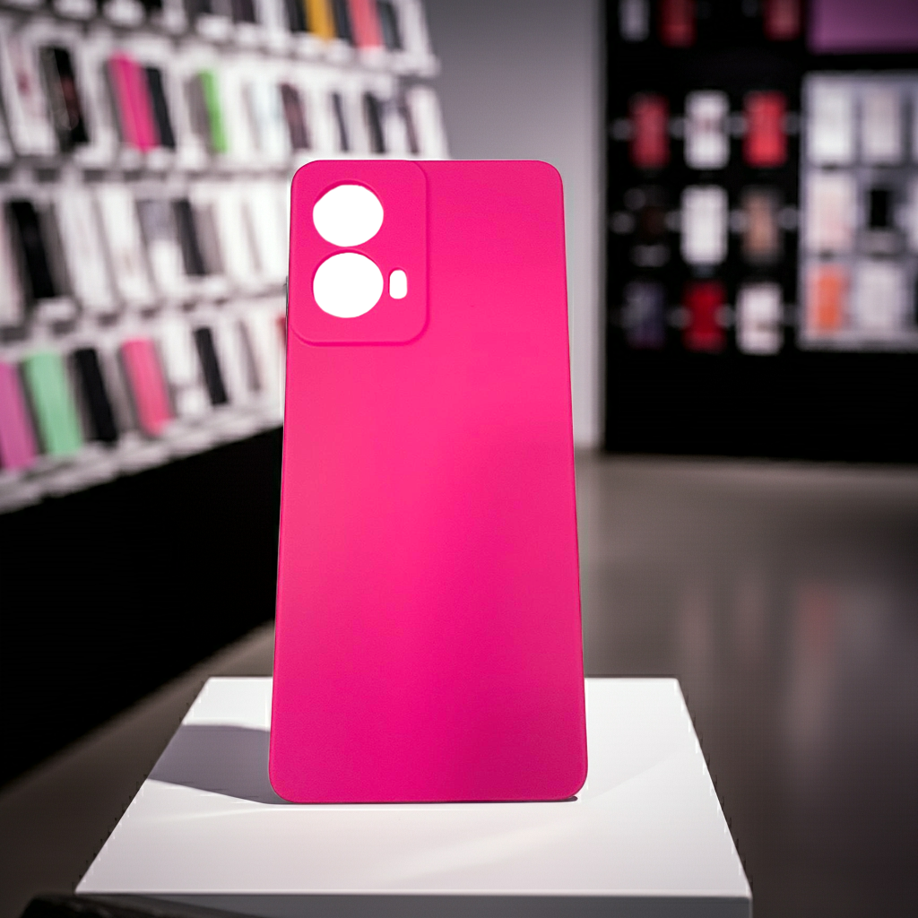 Cover colorata Motorola G85 rosa fluo - MOKO