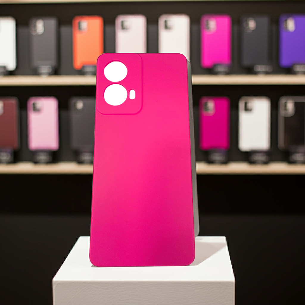 Cover colorata Motorola G85 rosa fluo - MOKO