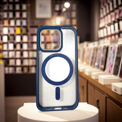 Cover trasparente per iPhone 15 Pro MagSafe - Blu - MOKO