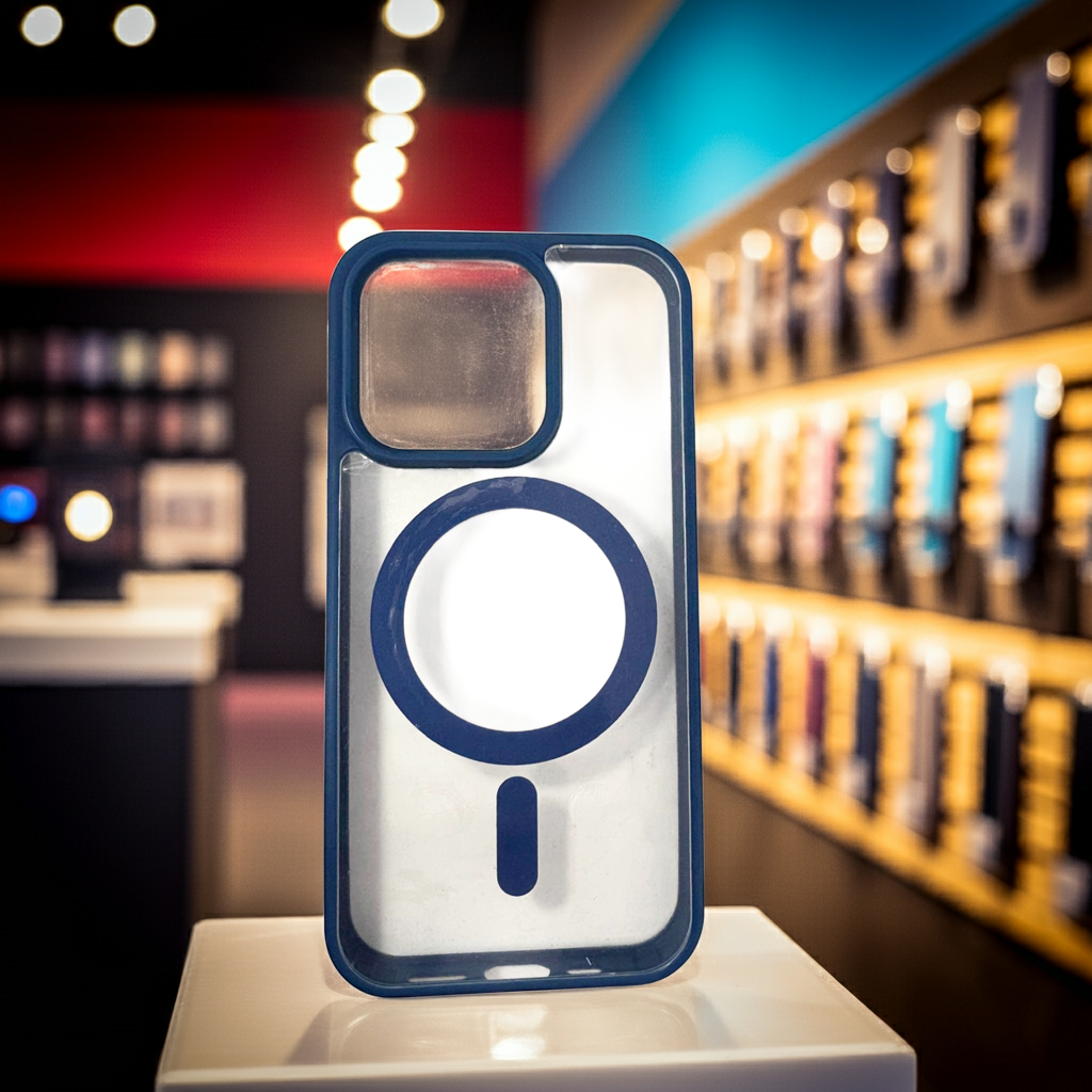 Cover trasparente per iPhone 15 Pro MagSafe - Blu - MOKO