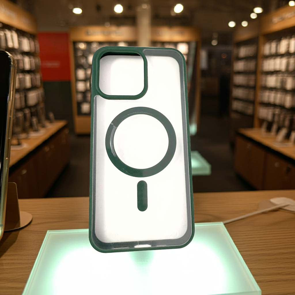 Cover trasparente iPhone 15 Pro Max MagSafe - Verde - MOKO