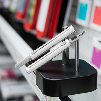 Penna Pulizia Auricolari 3 in 1 Bianco - Manutenzione Efficace per Cuffie con Penna Pulizia Auricolari - MOKO