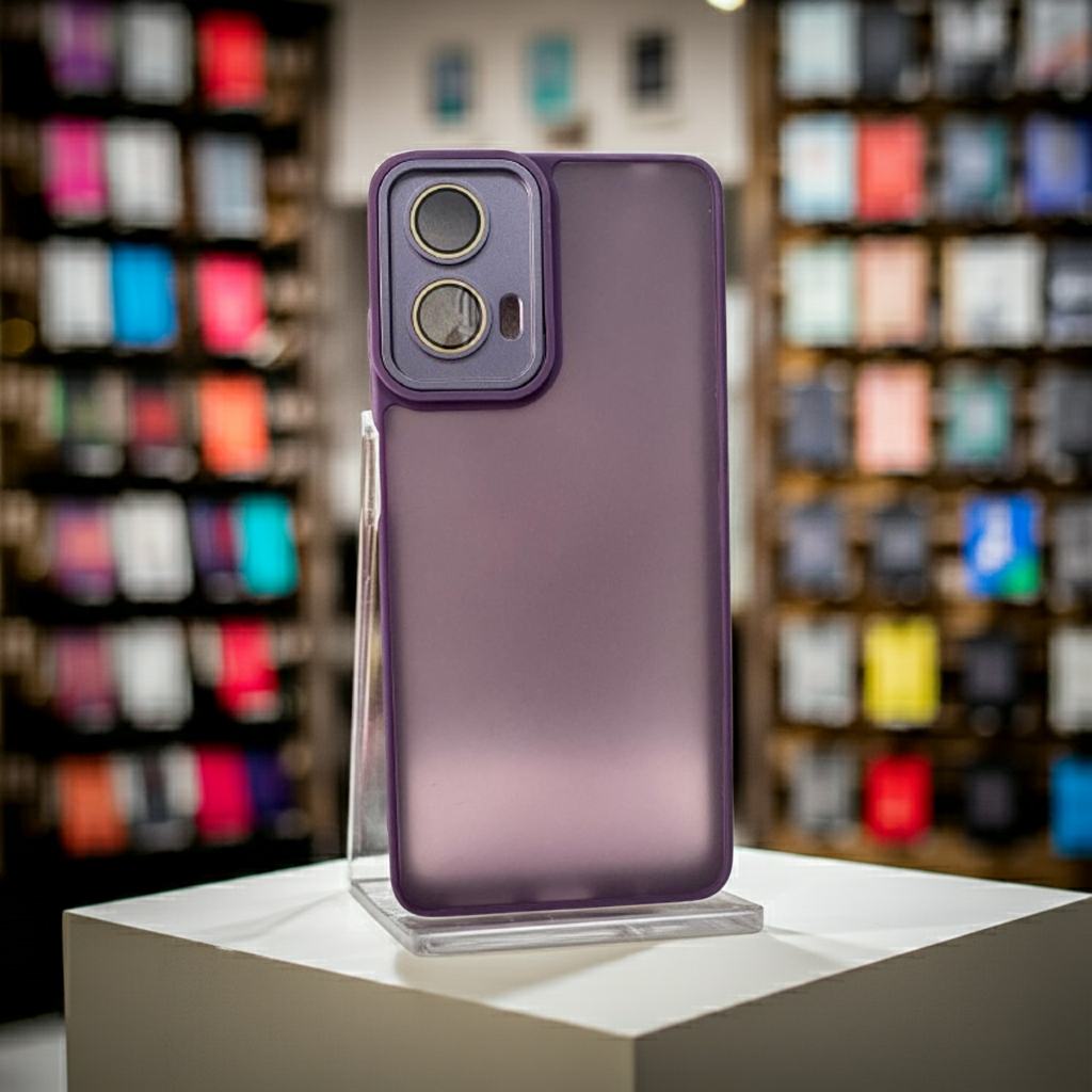 Cover Motorola G04 G24 E14 viola semitrasparente e colorata - MOKO