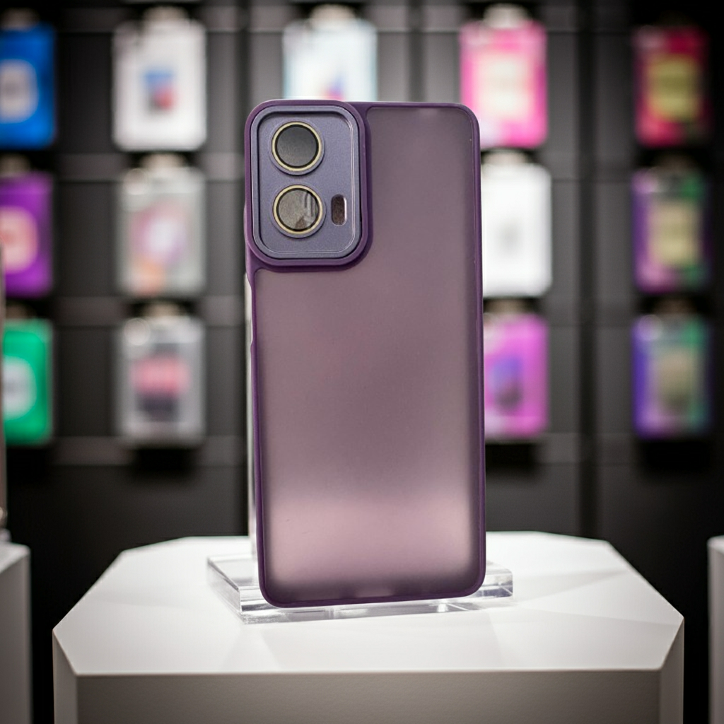 Cover Motorola G04 G24 E14 viola semitrasparente e colorata - MOKO