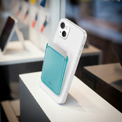 Portafoglio magnetico celeste: stile e praticità in un unico accessorio - MOKO