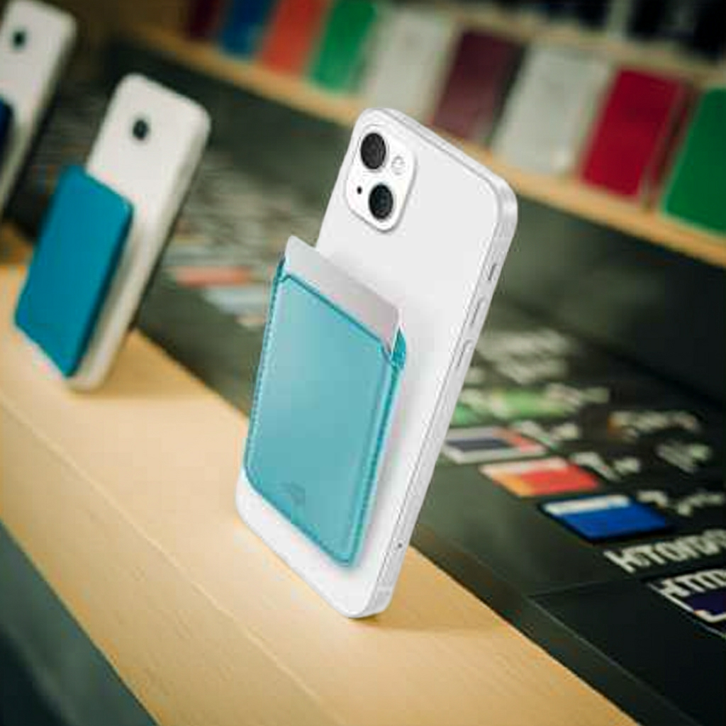 Portafoglio magnetico celeste: stile e praticità in un unico accessorio - MOKO