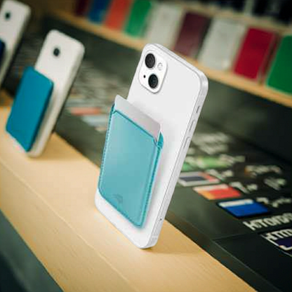 Portafoglio magnetico celeste: stile e praticità in un unico accessorio - MOKO