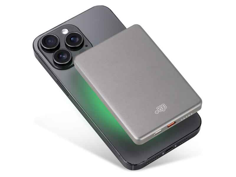 Power Bank Wireless Magnetico Premium 5000 mAh Power Mag Grigio - MOKO