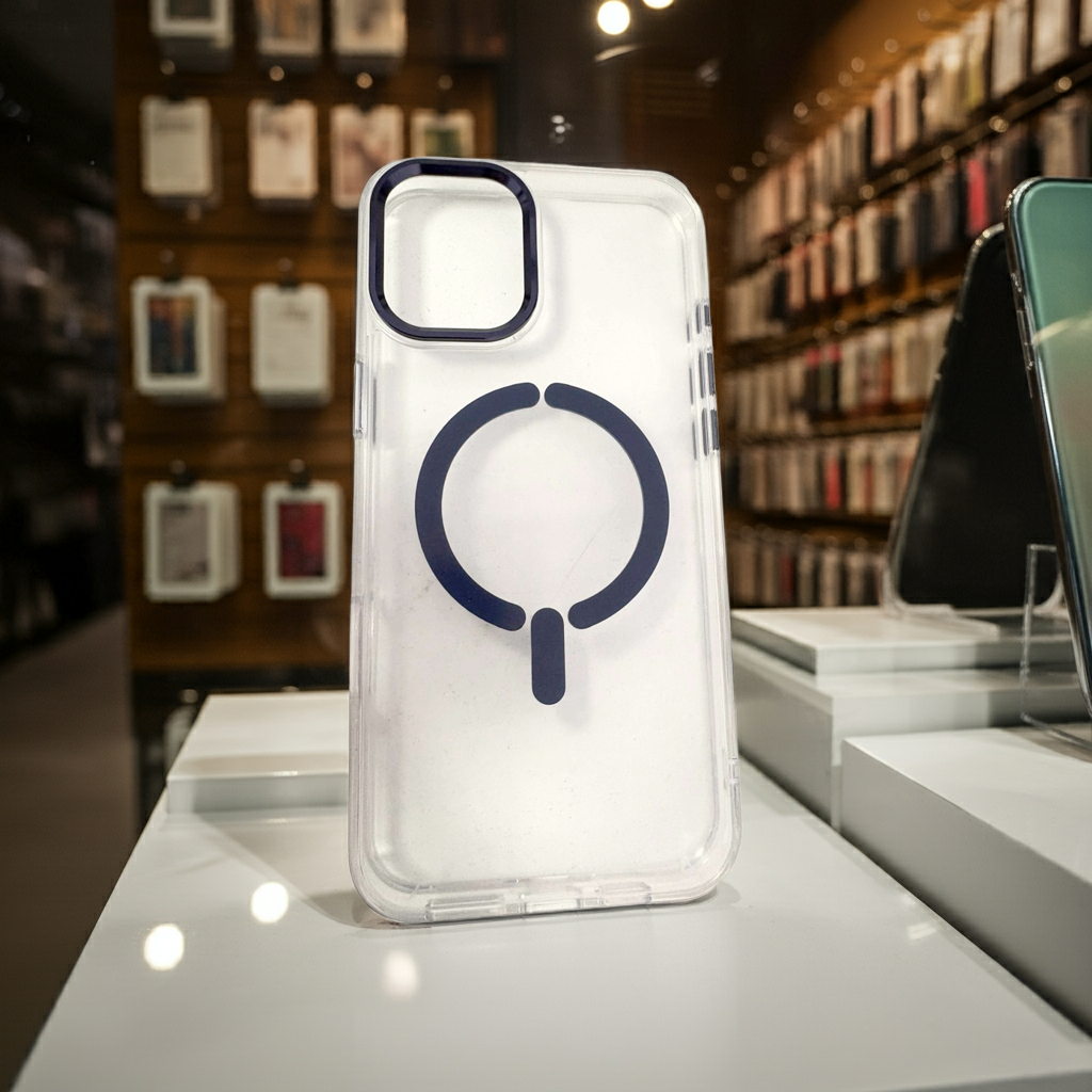 Cover trasparente iPhone 16 Plus MagSafe blu - MOKO