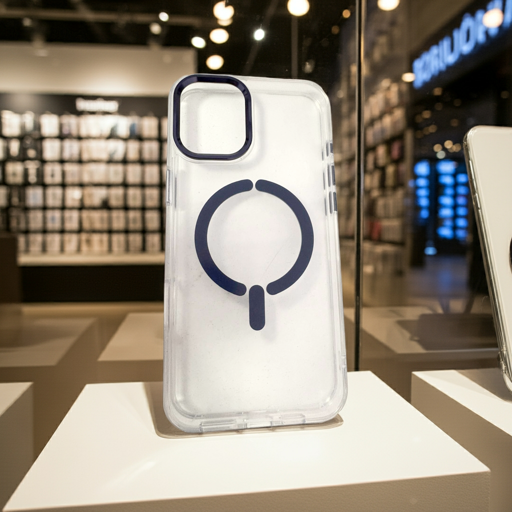 Cover trasparente iPhone 16 Plus MagSafe blu - MOKO