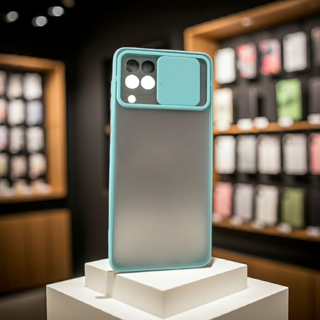 Cover semitrasparente Samsung Galaxy A22 4G - Celeste - MOKO