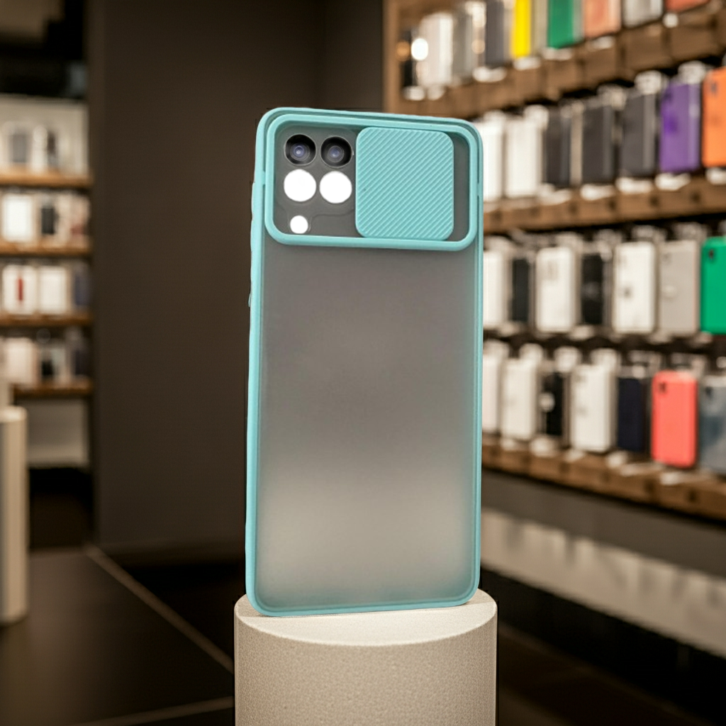 Cover semitrasparente Samsung Galaxy A22 4G - Celeste - MOKO