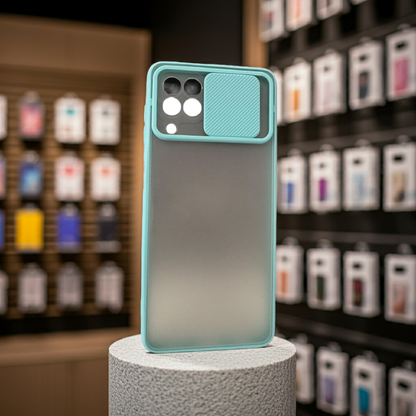 Cover semitrasparente Samsung Galaxy A22 4G - Celeste - MOKO