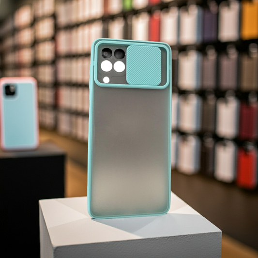 Cover semitrasparente Samsung Galaxy A22 4G - Celeste - MOKO