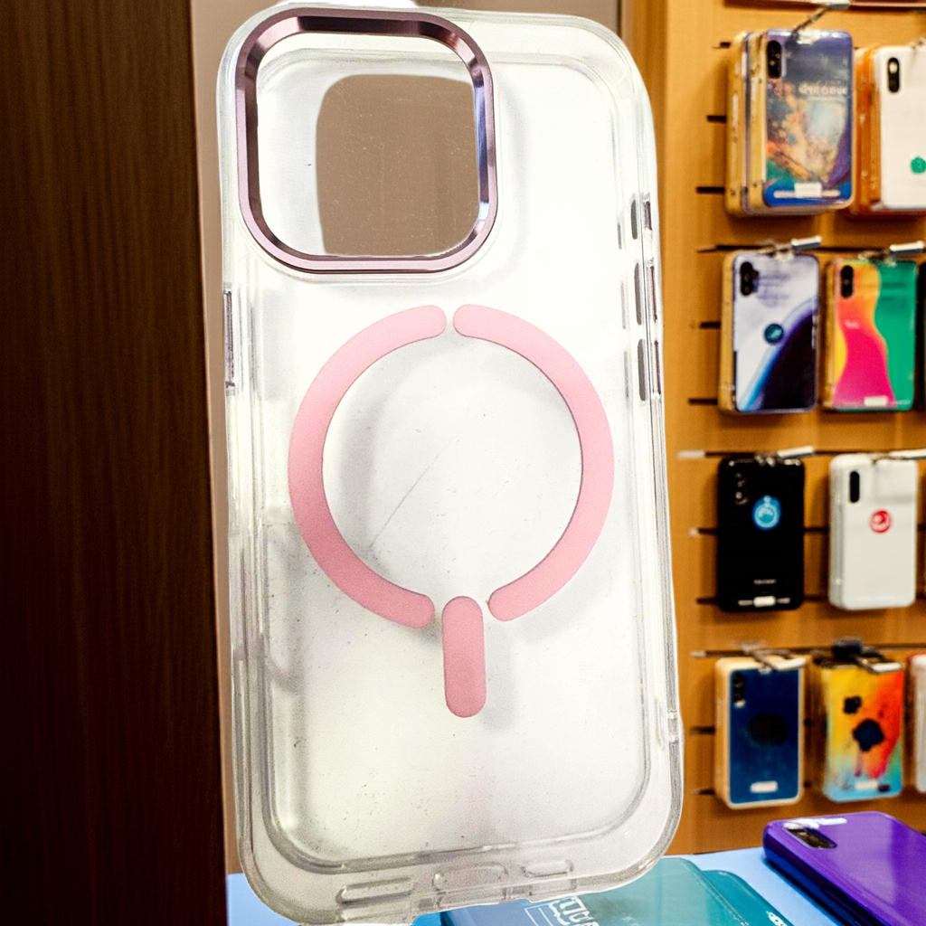 Cover trasparente iPhone 16 Pro MagSafe rosa - MOKO