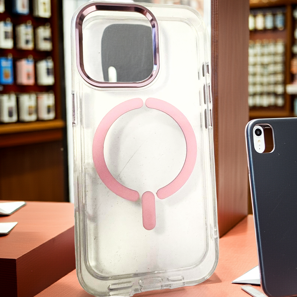 Cover trasparente iPhone 16 Pro MagSafe rosa - MOKO