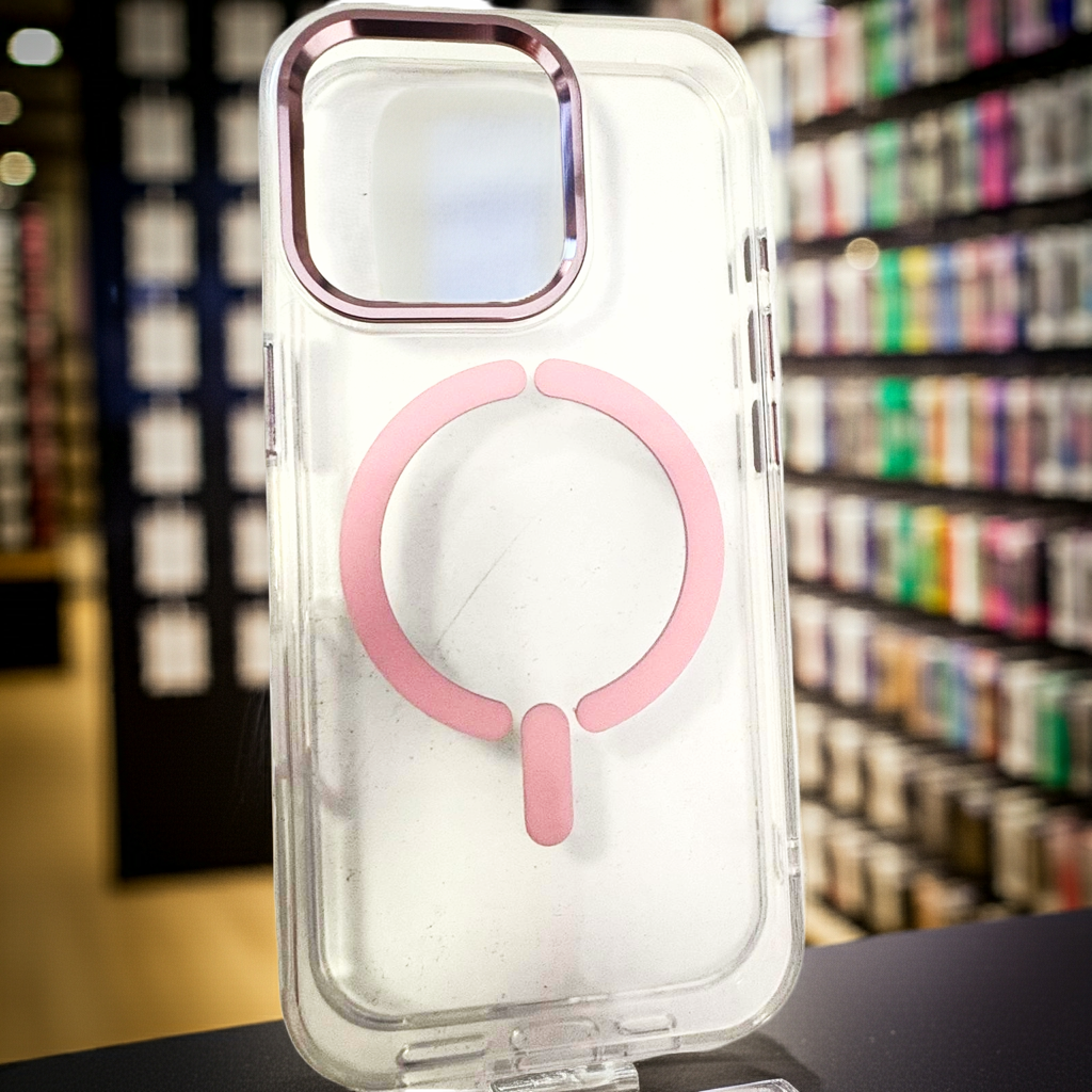 Cover trasparente iPhone 16 Pro MagSafe rosa - MOKO