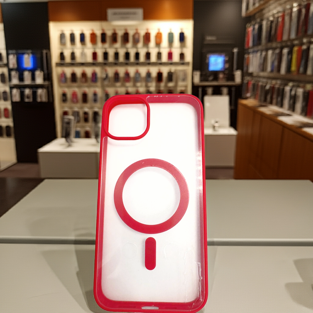 Cover trasparente iPhone 14 Plus MagSafe - Rosso - MOKO