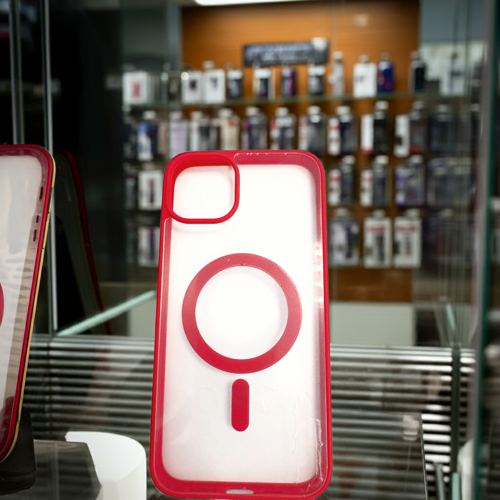 Cover trasparente iPhone 14 Plus MagSafe - Rosso - MOKO