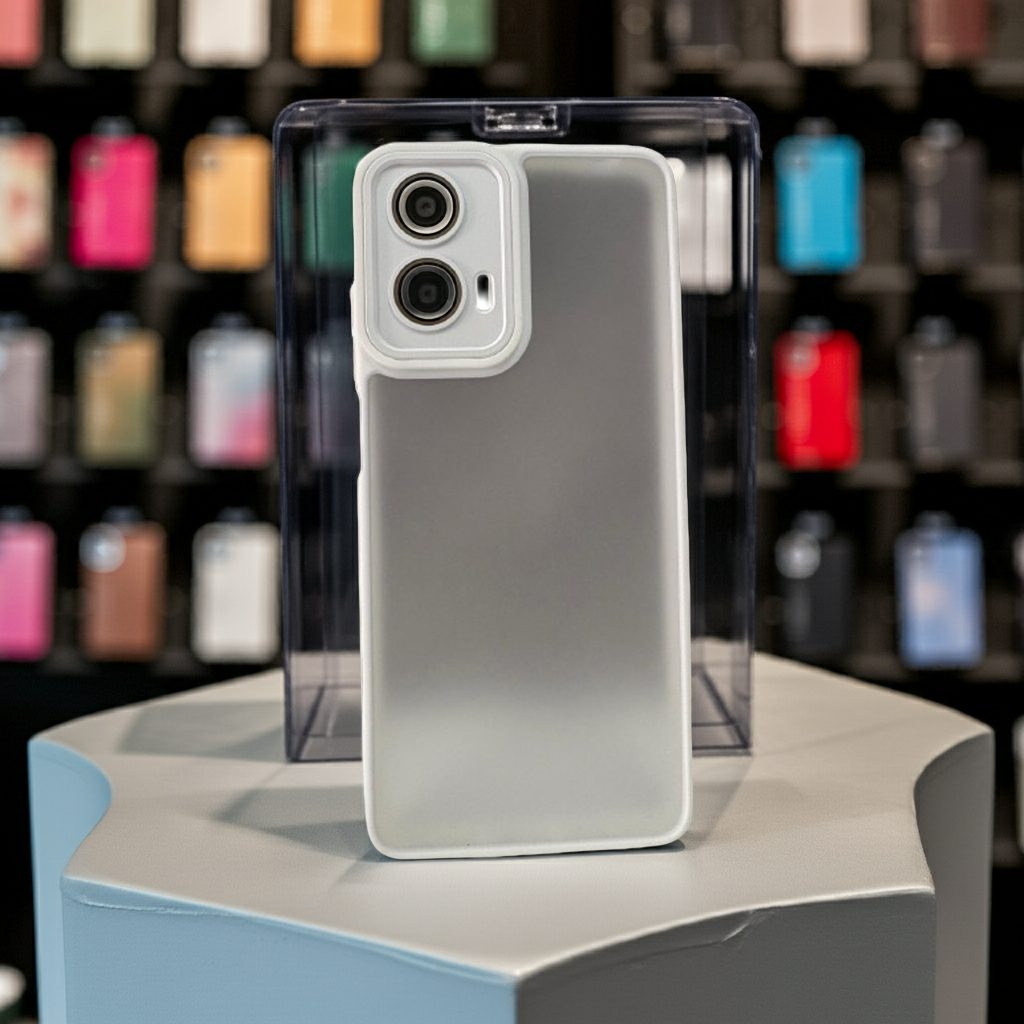 Cover semitrasparente Motorola G04 G24 E14 - Colore Bianco - MOKO