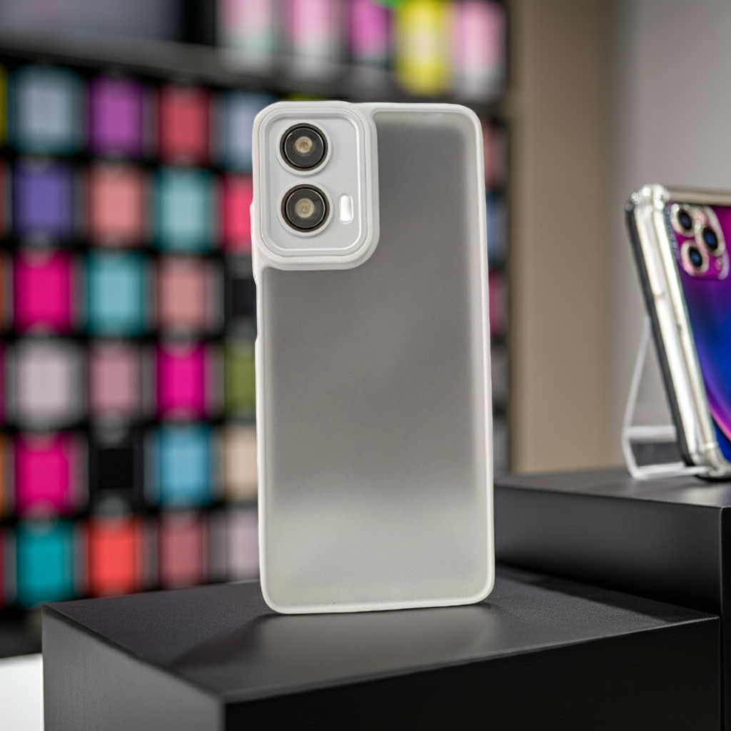 Cover semitrasparente Motorola G04 G24 E14 - Colore Bianco - MOKO