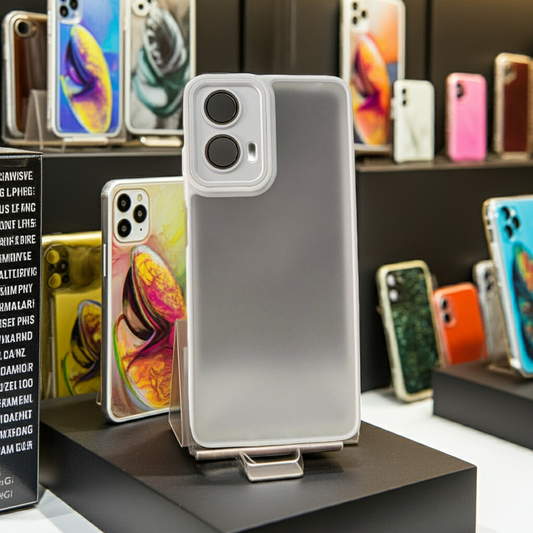 Cover semitrasparente Motorola G04 G24 E14 - Colore Bianco - MOKO