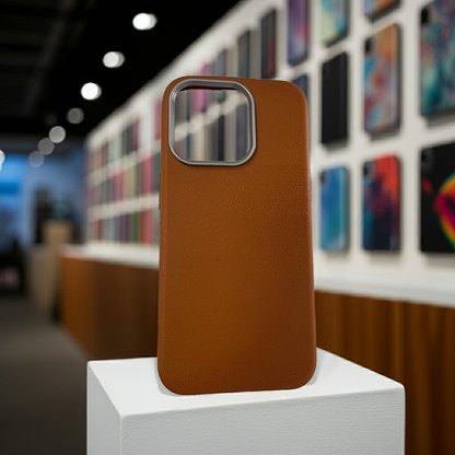 Cover colorata per iPhone 15 Pro - Marrone Elegante e Protettiva - MOKO