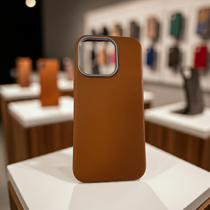 Cover colorata per iPhone 15 Pro - Marrone Elegante e Protettiva - MOKO