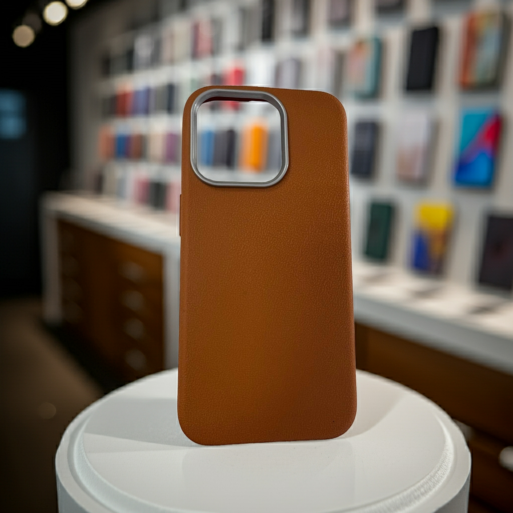 Cover colorata per iPhone 15 Pro - Marrone Elegante e Protettiva - MOKO