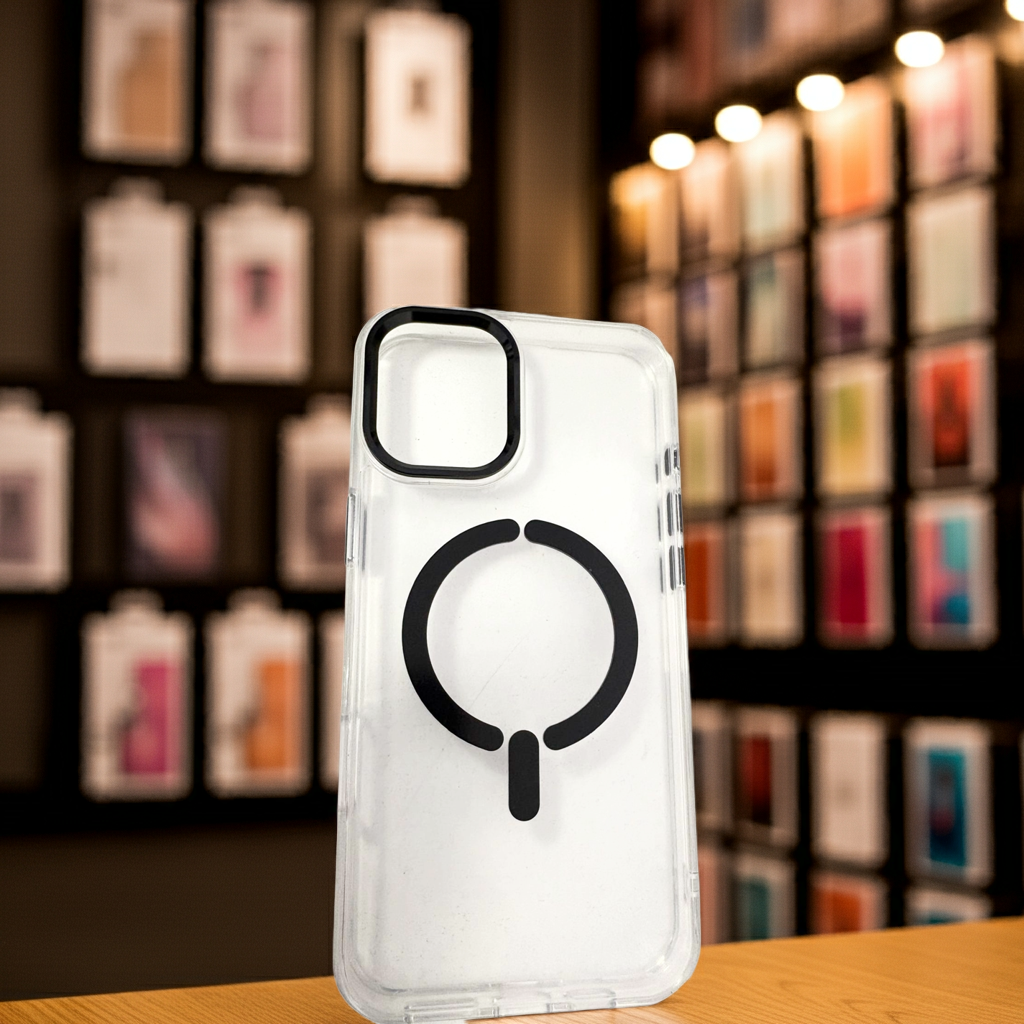 Cover trasparente per iPhone 16 Plus MagSafe - Nero - MOKO