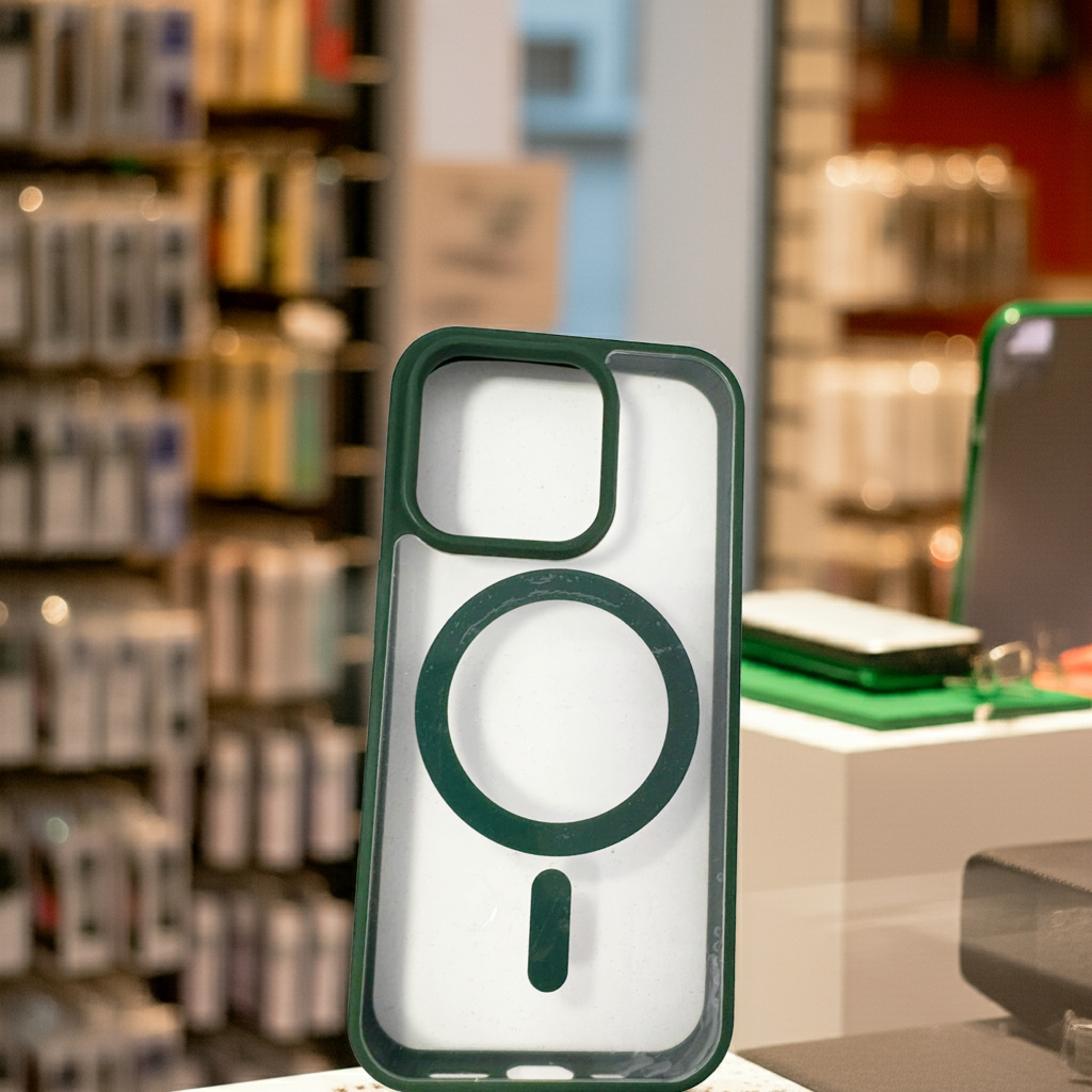 Cover trasparente iPhone 15 Pro MagSafe - Verde - MOKO