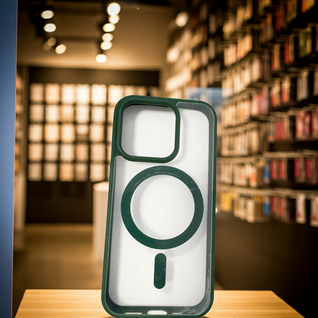 Cover trasparente iPhone 15 Pro MagSafe - Verde - MOKO