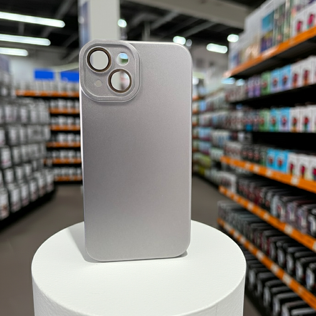 Cover colorata Iphone 15 argento - MOKO