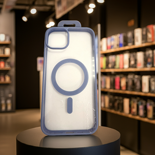 Cover trasparente magsafe Iphone 14 Plus- azzurro - MOKO