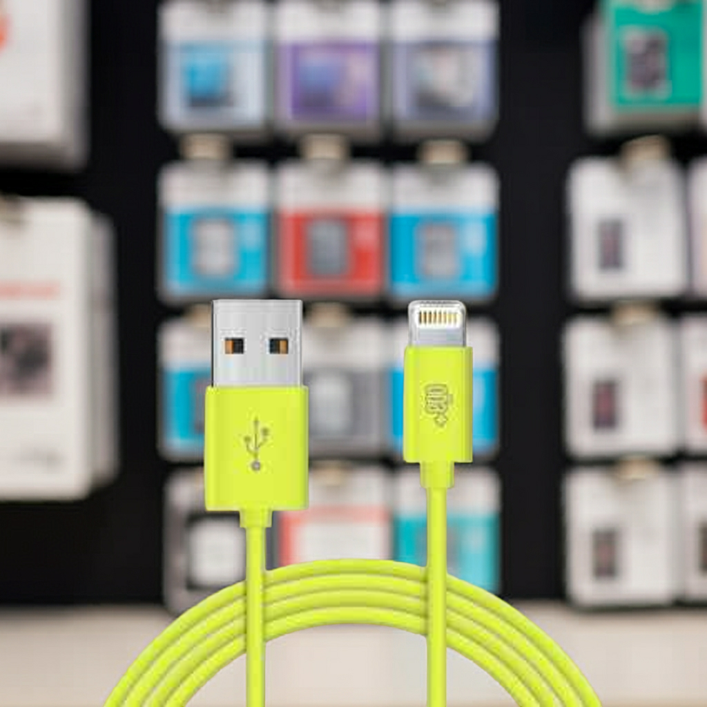 Cavo dati USB A Lightning Verde Soft Touch 1 mt. per ricarica rapida e trasferimento dati - MOKO