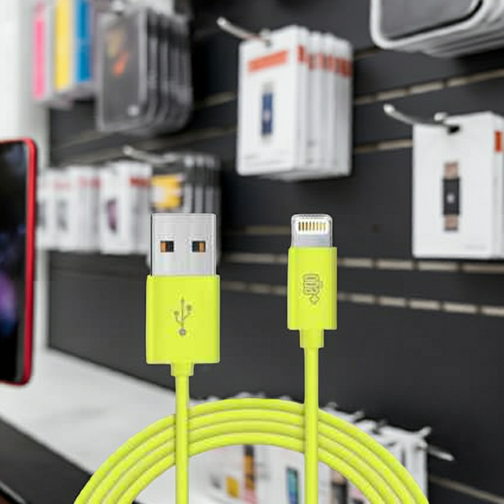 Cavo dati USB A Lightning Verde Soft Touch 1 mt. per ricarica rapida e trasferimento dati - MOKO