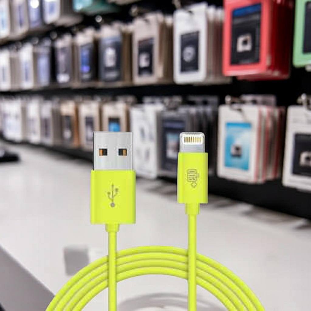 Cavo dati USB A Lightning Verde Soft Touch 1 mt. per ricarica rapida e trasferimento dati - MOKO